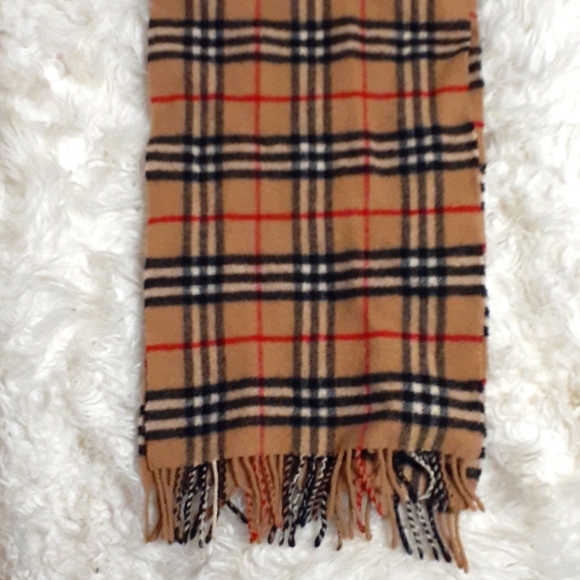 Vtg Burberry Lambswool Scarf - Picture 8 of 9
